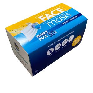 Disposable Face Mask - 50 pcs. - Mondkapje - Mondmaskers - Wegwerp
