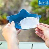 Koziol Community Gezichtmasker - met gratis 1 filter - mondkapje - organic blue