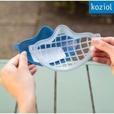 Koziol Community Gezichtmasker - met gratis 1 filter - mondkapje - organic blue