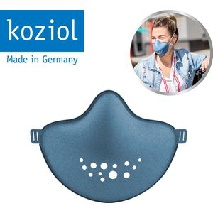 Koziol Community Gezichtmasker - met gratis 1 filter - mondkapje - organic blue