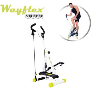 Wayflex - Opvouwbare stepper - Hometrainer - Fitness stepper - fitnesstrainer - Wit/Zwart