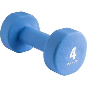 Wonder Core Dumbbell Neopreen Hexago - Gewichten Halter - Blauw - 1x 4 KG