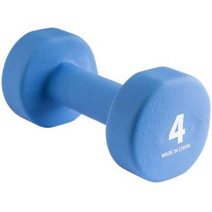Wonder Core Dumbbell Neopreen Hexago - Gewichten Halter - Blauw - 1x 4 KG