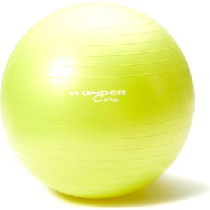 Wonder Core, Gymbal Fitness Yoga Pilates Fitness Bal - Antiburst - 55 cm - Lime Groen- incl. pomp -- Zitbal Zwangerschapsbal - Fitness accessoires