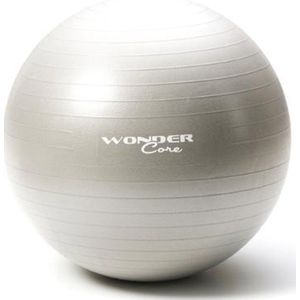Wonder Core, Gymbal Fitness Yoga Pilates Fitness Bal - Antiburst - 75 cm - Grijs - incl. pomp -- Zitbal Zwangerschapsbal - Fitness accessoires
