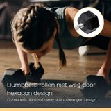 Orange Gym, Hex Dumbbell – 4KG – Set van 2 - hexagon dumbbells - neoprene dumbbell -