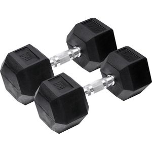 Orange Gym, Hex Dumbbell – 4KG – Set van 2 - hexagon dumbbells - neoprene dumbbell -