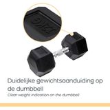 Orange Gym, Hex Dumbbell – 6KG – Set van 2 - hexagon dumbbells - neoprene dumbbell -