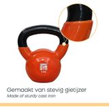 Orange Gym, Vinyl Kettlebell – 6KG, russische kettlebell, neoprene coating