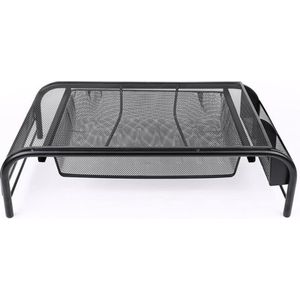 Monitor Riser, Monitor- en laptopstandaard – zwart – met lade – ergonomisch werken