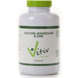 Vitiv Calcium magnesium & zink 180 tabletten