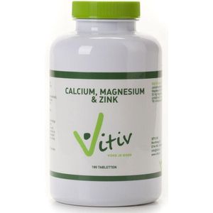 Vitiv Calcium magnesium & zink 180 tabletten