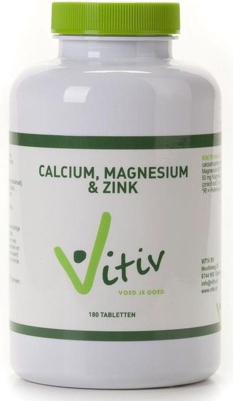 Vitiv Calcium magnesium & zink 180 tabletten