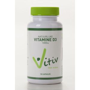 Vitiv Natuurlijke Vitamine D3 1000iu Capsules