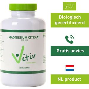 Vitiv Magnesium citraat 200 mg 200 tabletten