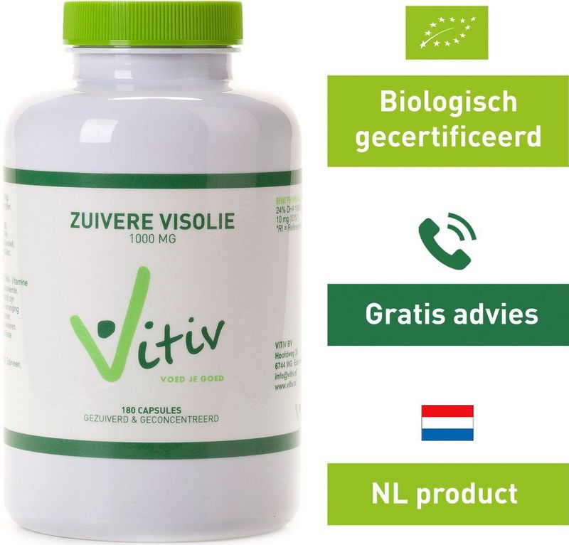 Vitiv Zuivere visolie 1000mg  100 capsules