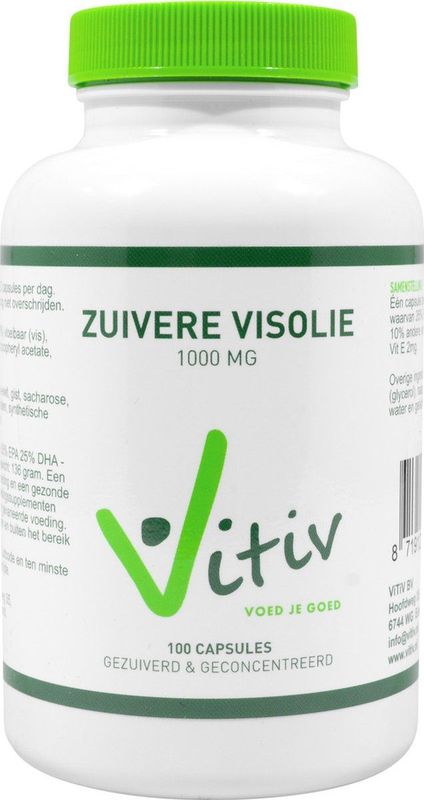 Vitiv Zuivere visolie 500 mg 100 capsules