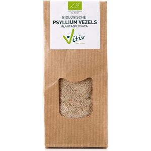 Vitiv - Biologische Psyllium Vezels - 100% Biologisch - Neutrale Smaak - Voor Spijsvertering