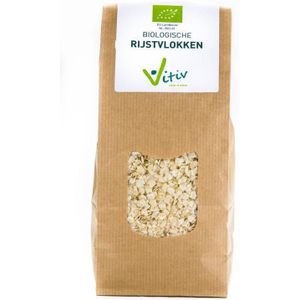 Vitiv - Biologische Rijstvlokken - 100% Biologisch - Glutenvrij - Vegan