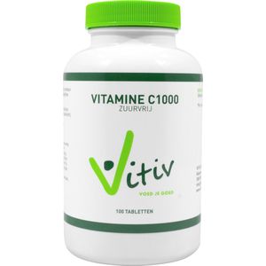 Vitiv Vitamine C1000 zuurvrij (100tb)