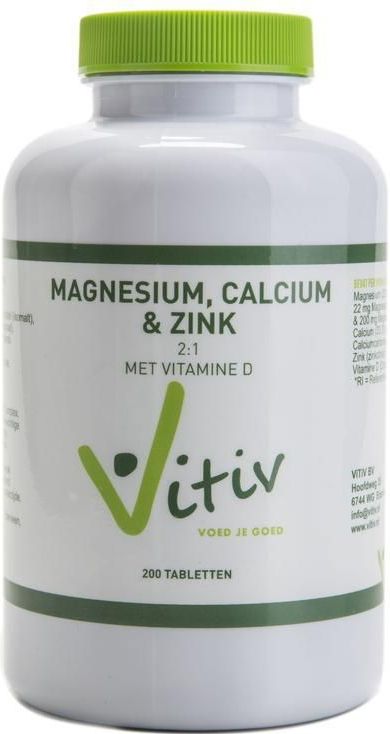 Vitiv Magnesium calcium zink 200 tabletten