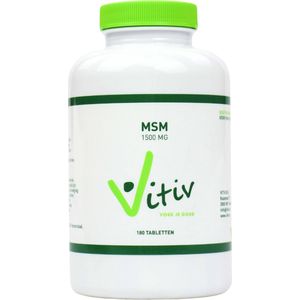 Vitiv - MSM - 1500 mg - Voedingssupplement - 1000 mg per Tablet