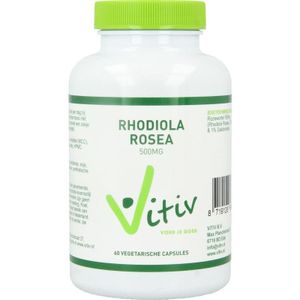 Vitiv Rhodiola rosea 500mg  60 Vegetarische capsules |