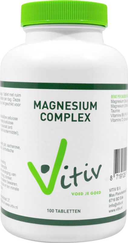 Vitiv Magnesium complex met taurine 100 tabletten