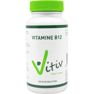 Vitiv Vitamine B 12 methycobalamine 100 zuigtabletten