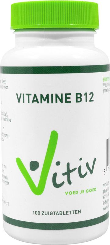 Vitiv Vitamine B 12 methycobalamine 100 zuigtabletten