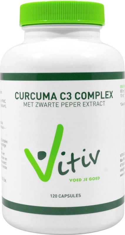 Vitiv - Curcuma met Zwarte Peper - Kruidenpreparaat - 120 Capsules