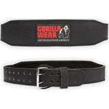 GORILLA WEAR 10,7 cm (4 inch) gevoerde leren lifting riem - zwart/grijs - XXL/3XL