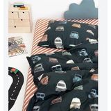 Studio Ditte 1 persoons Dekbedovertrek Auto Donker