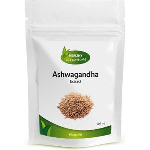 Ashwagandha - 60 Vegan Capsules - 500 mg - Minimaal 7% Withanoliden