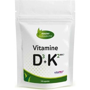 Vitamine D3 & Vitamine K2 MK-7 - 100 capsules - Vegan