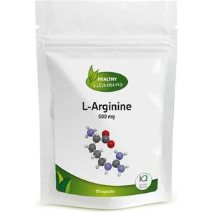 Healthy Vitamins Arginine Capsules - 500 mg - 90 Capsules