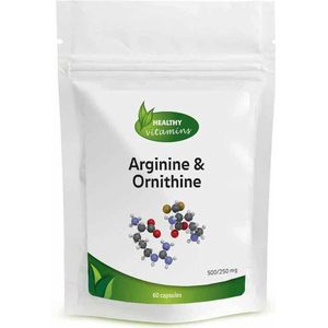 L-arginine - 60 Capsules - Semi-essentiële Aminozuren - Sportvriendelijk Supplement