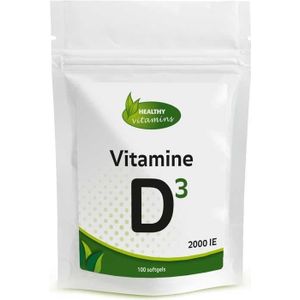 Vitamine D3 - 100 Softgels - 2000IE - Cholecalciferol uit Lanoline