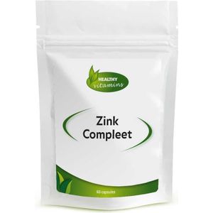 Vitaminesperpost.nl - Zink Compleet - 60 Capsules - Bevat Bisglycinaat, Picolinaat, Monomethione, Gluconaat - Met Koper