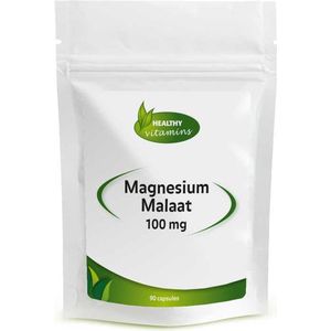 Magnesium Malaat | 100 mg | 90 capsules | Vitaminesperpost.nl