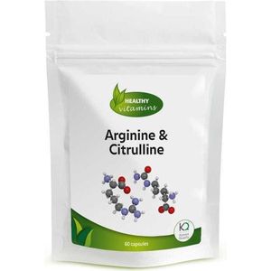Arginine & Citrulline | 60 vegan capsules | met druivenpitextract | Vitaminesperpost.nl