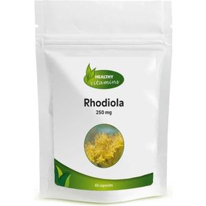 Rhodiola - 250 mg - Capsules - 60 stuks - Gestandaardiseerd op 3% rosavine en 1% salidroside