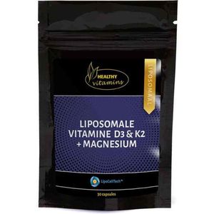 Liposomale Vitamine D3 & K2 + Magnesium | vegan | 30 capsules ⟹ Vitaminesperpost.nl