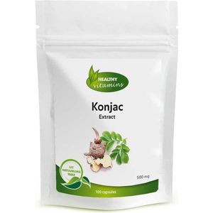 Vitaminesperpost.nl - Konjac-wortelextract - 100 Capsules - 500 mg per Capsule - Uit Natuurlijke Teelt