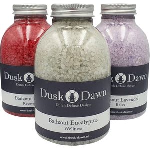 Dusk till Dawn Badzout Giftset Rozen Lavendel Eucalyptus - 3x 500ml