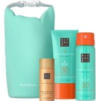 RITUALS - The Ritual Of Karma Gift Set - Aftersun Producten - 30 ml Hydraterende Olie met Glitters - 50 ml Beschermende Gezichtscrème SPF 30 - 50 ml Beschermende Spray SPF 30