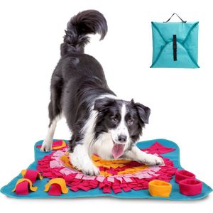 Snuffelmat - speelmat - hondenspeelgoed - fleece - snackmat - 70 x 70 cm