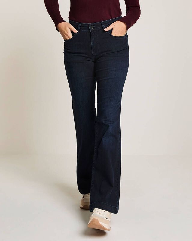 Para Mi - Jade - Jeans - Donkerblauw - Hoge Taille - Flared Model