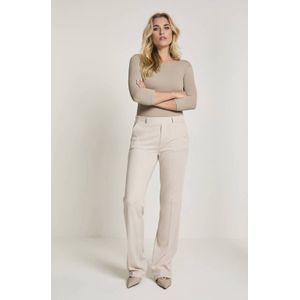 Para Mi - Hannah - Jersey Broek - Zand - Wide Leg - High Waist