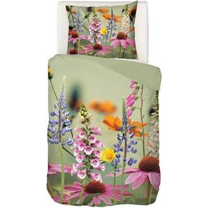 Snoozing Foxglove Dekbedovertrek + 1 kussensloop Groen